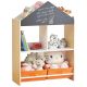 Kinder home Dečiji ormarić, regal za igračke i knjige sa tablom za pisanje, kuća, drvo - TF-6747
