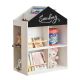 Dečija polica za igračke i knjige KINDER HOME, Kućica sa policama i tablom za crtanje, Montesori - TF-6919-G
