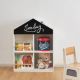 Dečija polica za igračke i knjige KINDER HOME, Kućica sa policama i tablom za crtanje, Montesori - TF-6919-G