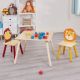 KINDER HOME Dečiji drveni sto sa 2 stolice šareni - TF3868-2