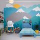 KINDER HOME Dečija drvena tabla sa magnetima na postolju, plavo/žuta - TF6057
