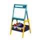 KINDER HOME Dečija drvena tabla sa magnetima na postolju, plavo/žuta - TF6057