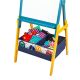 KINDER HOME Dečija drvena tabla sa magnetima na postolju, plavo/žuta - TF6057