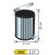 ARIMETAL Kanta za otpatke s papučicom Inox 5L - TK-1002