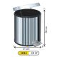 ARIMETAL Kanta za otpatke s papučicom Inox 20L - TK-1014