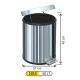 ARIMETAL Kanta za otpatke s papučicom Inox 30L - TK-1015