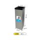 ARIMETAL Četvrtasta kanta za otpatke bez poklopca Inox 30x30x60cm TK-1348 - TK-1348