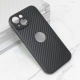 Torbica Carbon fiber za iPhone 15 6.1 crna (sa otvorom za logo) - 213049