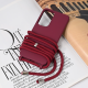Maska za Samsung Galaxy S25 Crossbody bordo - 221773