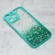 Maska za iPhone 13 Pro Max 6.7 Frame Glitter mint - 97146-1