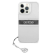 Maska za iPhone 13 Pro 6.1 Guess 4G Stripe Charm siva (GUHCP13LKB4GGR) - 205688