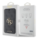 Maska za iPhone 15 6.1 Guess Bk Pu leather 4G Metal Logo siva (GUBKP15S4GMGGR) - 210450