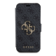 Maska za iPhone 15 Pro 6.1 Guess Bk Pu leather 4G Metal Logo siva (GUBKP15L4GMGGR) - 210451
