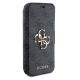 Maska za iPhone 15 Pro 6.1 Guess Bk Pu leather 4G Metal Logo siva (GUBKP15L4GMGGR) - 210451