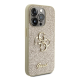 Maska za iPhone 15 Pro 6.1 Guess Hc Fixed Glitter 4G Big Metal Logo zlatna (GUHCP15LHG4SGD) - 210424