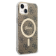 Maska za iPhone 15 6.1 braon (GUHMP15SH4STW) Guess Hc Magsafe IML 4G Pattern - 210437
