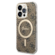 Maska za iPhone 15 Pro 6.1 braon (GUHMP15LH4STW) Guess Hc Magsafe IML 4G Pattern - 210438