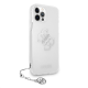 Maska za iPhone 12 Pro Max 6.7 Guess Hc PC 4G Metal Charm srebrna (GUHCP12LKS4GSI) - 205379