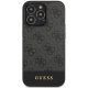 Maska za iPhone 15 Pro 6.1 Guess Hc PC/TPU 4G Pu Bottom Stripe siva (GUHCP15LG4GLGR) - 210453