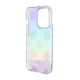 Maska za iPhone 15 Pro 6.1 Guess Hc PC TPU Iridescent Glitter Pattern Peony Cordstrap ljubičasta (GUHCP15LHPELISU) - 210432