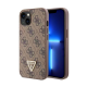 Maska za iPhone 15 6.1 braon (GUHCP15SP4TDPW) Guess Hc PU Leather 4G Triangle Strass - 210425