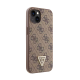 Maska za iPhone 15 6.1 braon (GUHCP15SP4TDPW) Guess Hc PU Leather 4G Triangle Strass - 210425