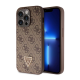Maska za iPhone 15 Pro 6.1 braon (GUHCP15LP4TDPW) Guess Hc PU Leather 4G Triangle Strass - 210426
