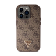 Maska za iPhone 15 Pro 6.1 braon (GUHCP15LP4TDPW) Guess Hc PU Leather 4G Triangle Strass - 210426