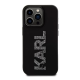 Maska za iPhone 15 Pro Max 6.7 Karl Lagerfeld 3D Rubber Glitter Logo crna (KLHCP15X3DMBKCK) - 211140