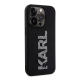 Maska za iPhone 15 Pro Max 6.7 Karl Lagerfeld 3D Rubber Glitter Logo crna (KLHCP15X3DMBKCK) - 211140