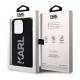 Maska za iPhone 15 Pro Max 6.7 Karl Lagerfeld 3D Rubber Glitter Logo crna (KLHCP15X3DMBKCK) - 211140