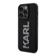 Maska za iPhone 15 Pro Max 6.7 Karl Lagerfeld 3D Rubber Glitter Logo crna (KLHCP15X3DMBKCK) - 211140