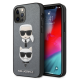 Maska za iPhone 12/12 Pro 6.1 Karl Lagerfeld CPU Saffiano K&C Heads srebrna (KLHCP12MSAKICKCSL) - 205342