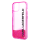 Maska za iPhone 11 6.1 Karl Lagerfeld Hc Liquid Glitter Elong pink ( KLHCN61LCKVF) - 205330