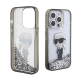Maska za iPhone 15 Pro 6.1 transparent (KLHCP15LLKKNSK) Karl Lagerfeld Hc Liquid Glitter Ikonik - 210414