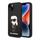 Maska za iPhone 15 Plus 6.7 Karl Lagerfeld Hc Silicone NFT Ikonik crna (KLHCP15MSNIKBCK) - 211141