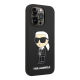 Maska za iPhone 15 Pro 6.1 Karl Lagerfeld Hc Silicone NFT Ikonik crna (KLHCP15LSNIKBCK) - 210416