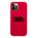 Maska za iPhone 12/12 Pro 6.1 Karl Lagerfeld Hc Silicone Stack Logo crvena (KLHCP12MSLKLRE) - 205334