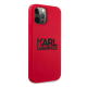 Maska za iPhone 12/12 Pro 6.1 Karl Lagerfeld Hc Silicone Stack Logo crvena (KLHCP12MSLKLRE) - 205334