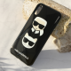 Maska za iPhone X/XS Karl Lagerfeld TPU Choupette crna (KLHCPXTPUKICKC) - 205343