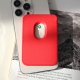 Torbica Leather Magsafe Pocket za iPhone 13 crvena - 204131-1