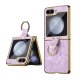 Torbica Luxurious Shell Pattern za Samsung F741B Galaxy Z Flip 6 5G roze - 215547