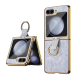 Torbica Luxurious Shell Pattern za Samsung F741B Galaxy Z Flip 6 5G siva - 215548