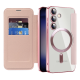Torbica Magsafe Lux Bi Fold za Samsung S921B Galaxy S24 roze - 220632