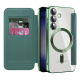Torbica Magsafe Lux Bi Fold za Samsung S921B Galaxy S24 zelena - 220630