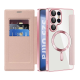 Torbica Magsafe Lux Bi Fold za Samsung S938B Galaxy S25 Ultra roze - 220650