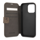 Maska za iPhone 13 6.1 braon (GUBKP13M4GDBR) na preklop Guess Bk Pu 4G Stripe - 201098