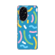 Torbica Silikonska Print za Honor 200 Happy Lines blue - 8020385