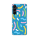 Torbica Silikonska Print za Samsung A556B Galaxy A55 5G Happy Lines blue - 8020337