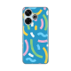 Torbica Silikonska Print za Xiaomi Redmi 13 Happy Lines blue - 8020401